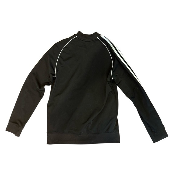 Youth Adidas Black Jacket with White Stripes - Picture 6 of 11